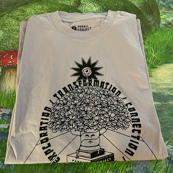 Parks Project Tree Of Knowledge Long Sleeve Tee, Purple, M, NWT - Picture 4 of 8